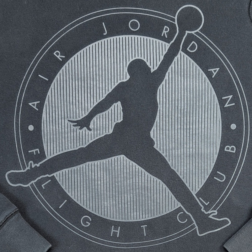 Jordan Flight Club Crewneck Sweatshirt XL Black Fleece Jumpman Graphic - Picture 2 of 13